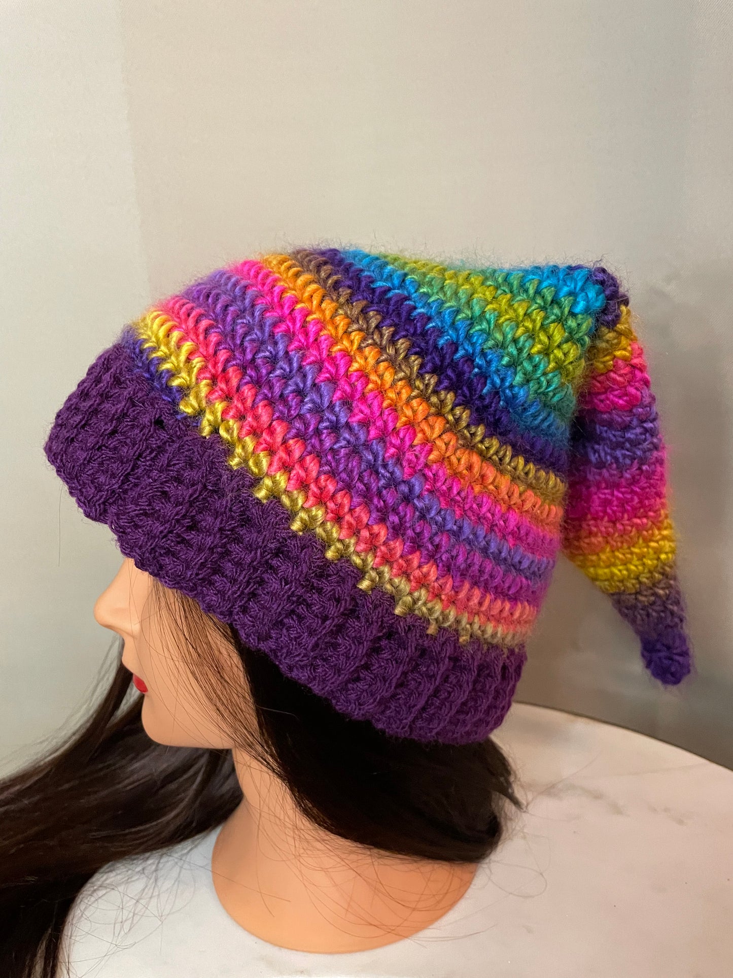 Rainbow Elf Hat