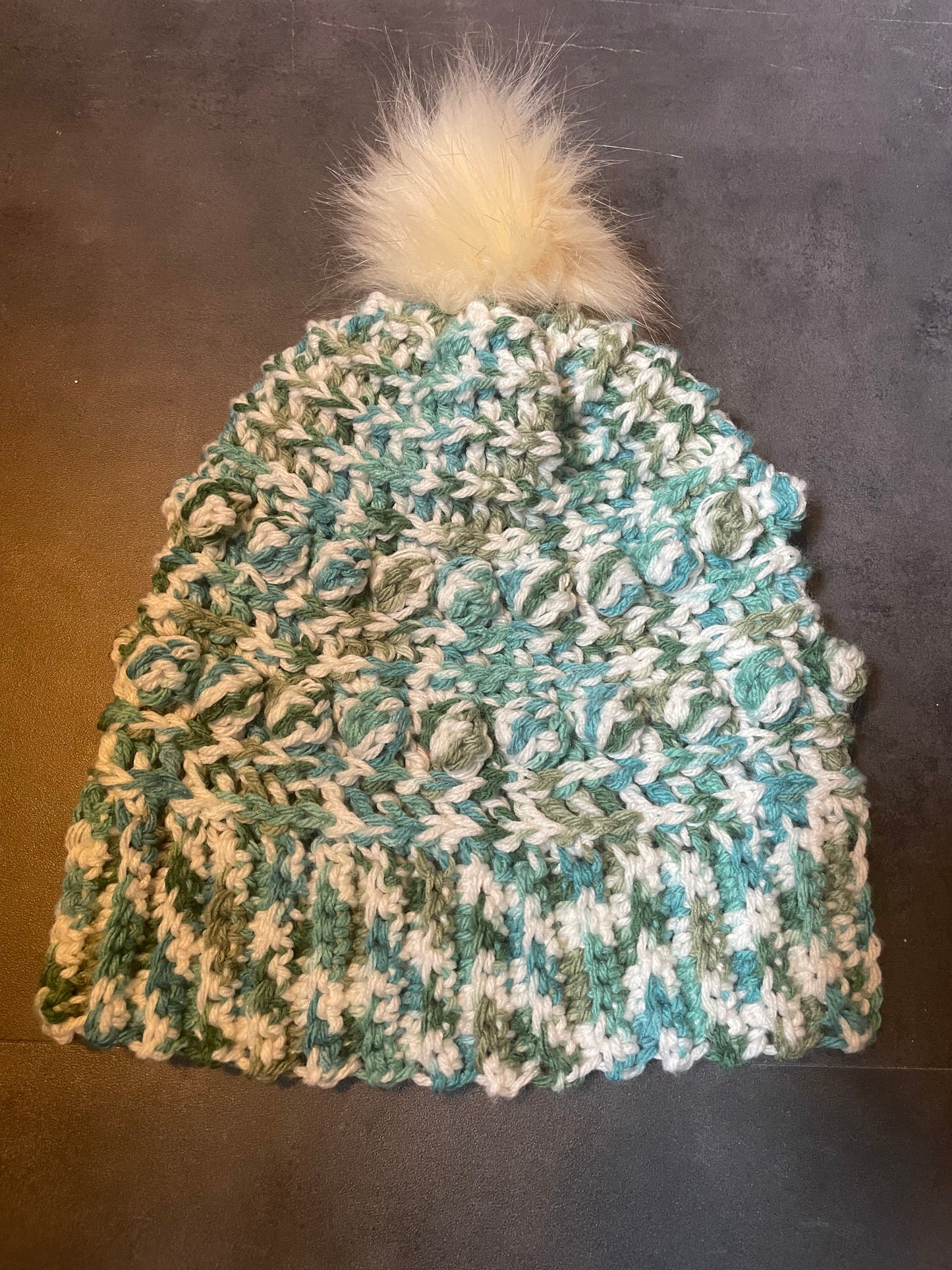 Sea Foam Bobble Beanie