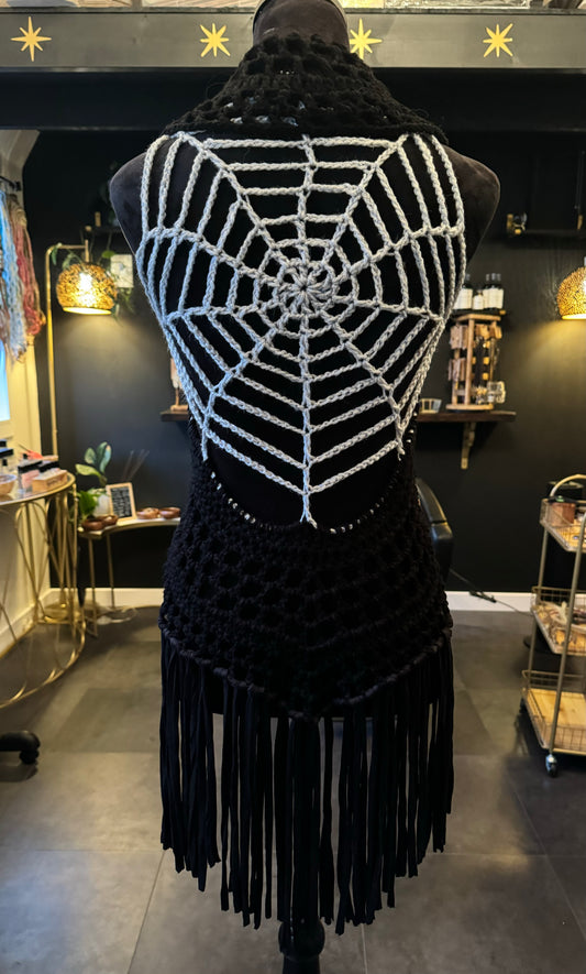 Silver/Black Spider Fae Vest