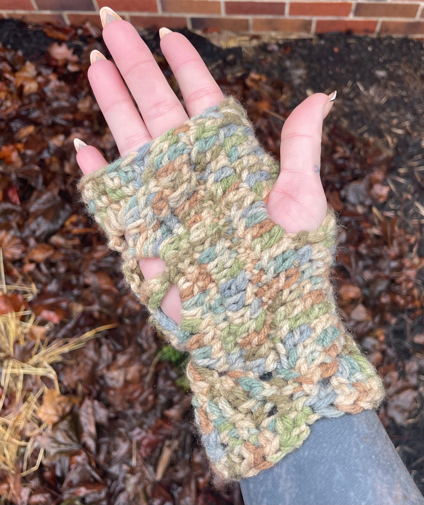 Flower of Life (Sea Sage) Fingerless Gloves