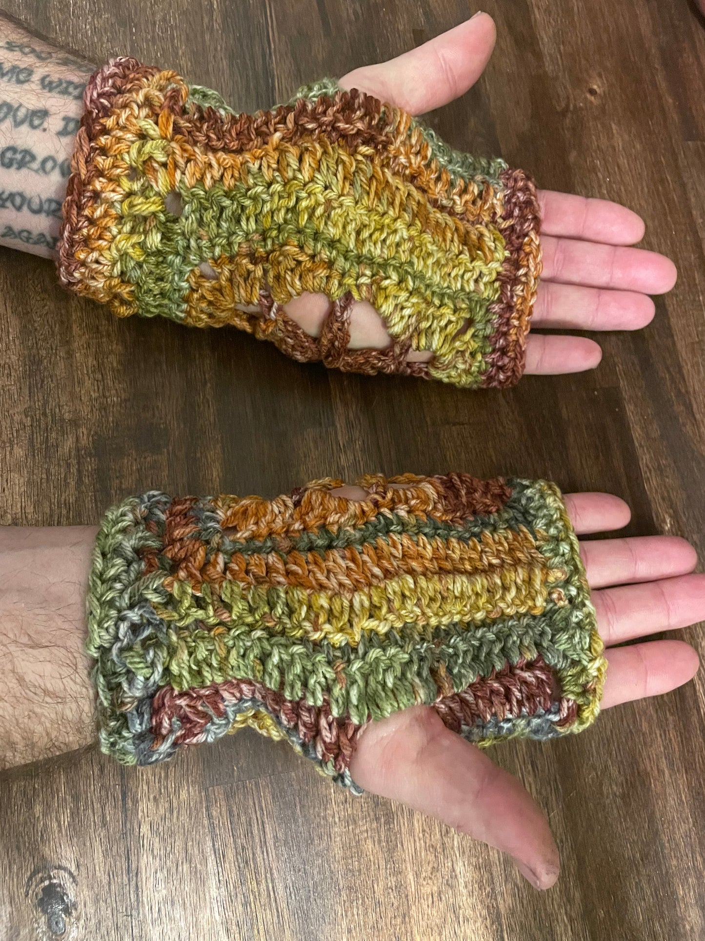 Flower of Life (hippie harvest) Fingerless Gloves