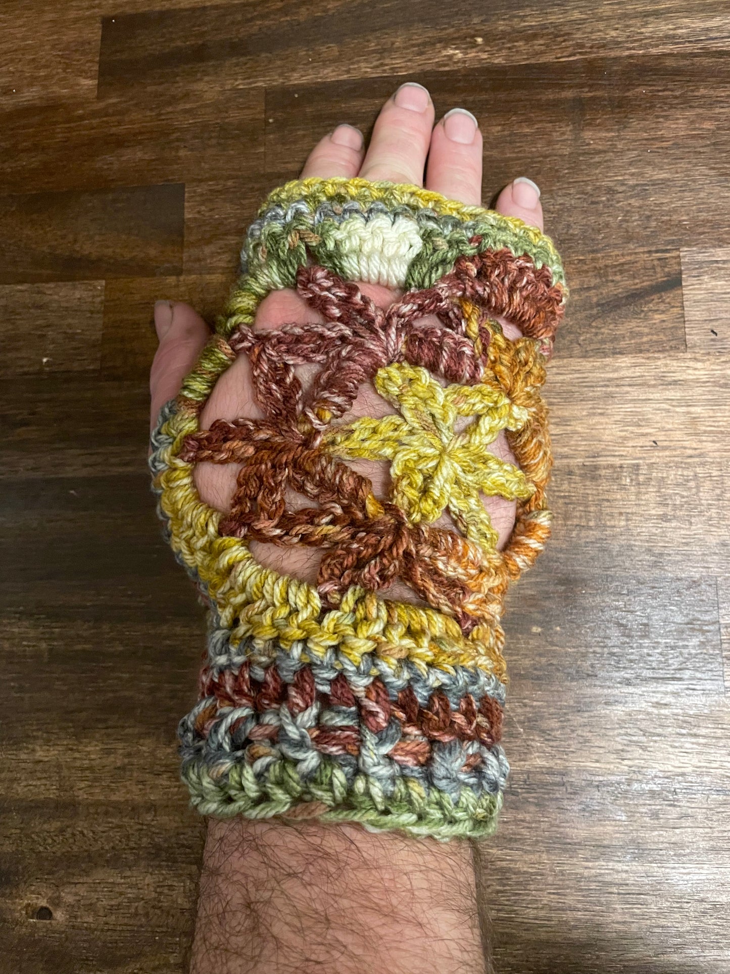 Flower of Life (hippie harvest) Fingerless Gloves