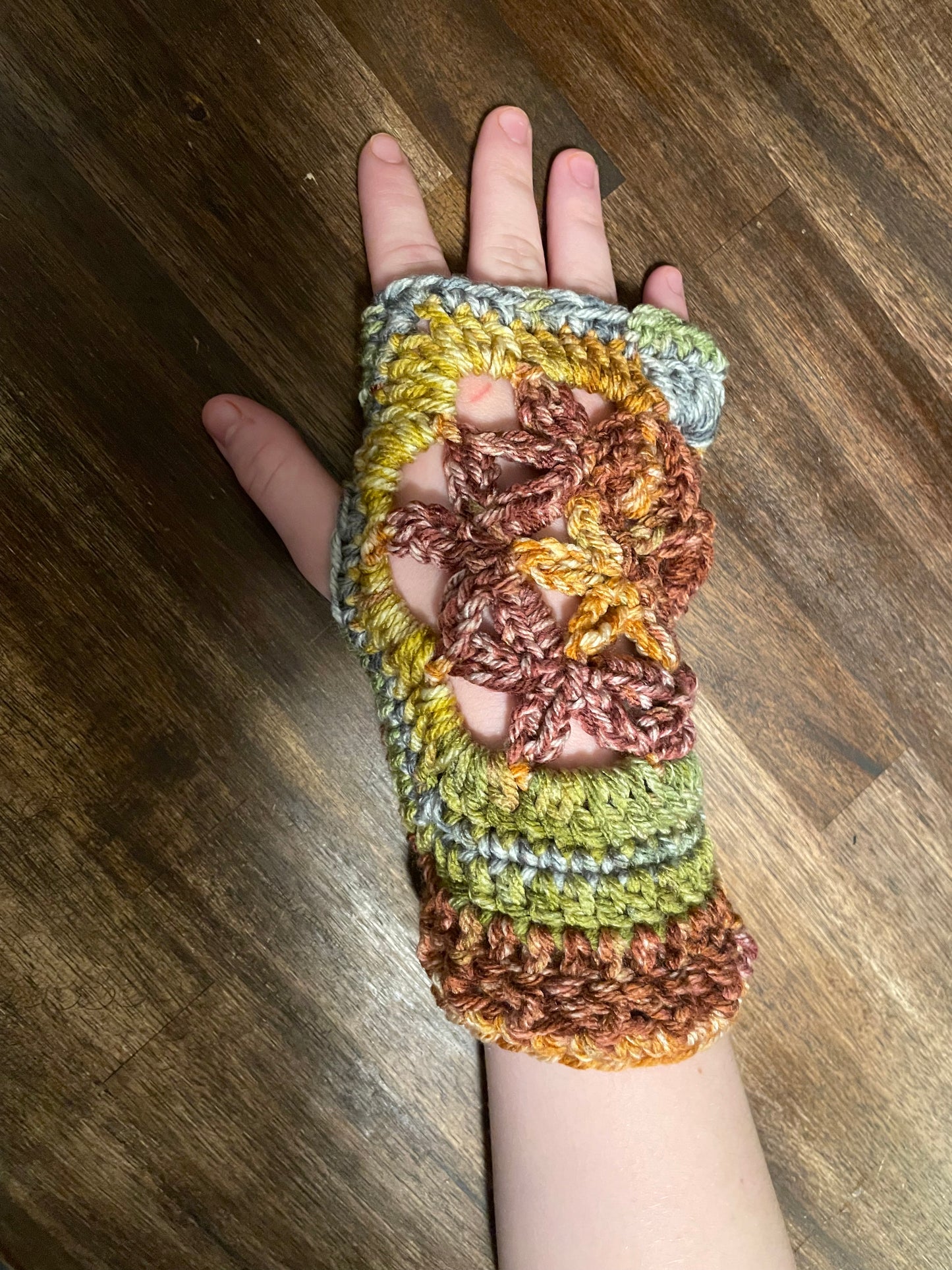 Flower of Life (hippie harvest) Fingerless Gloves